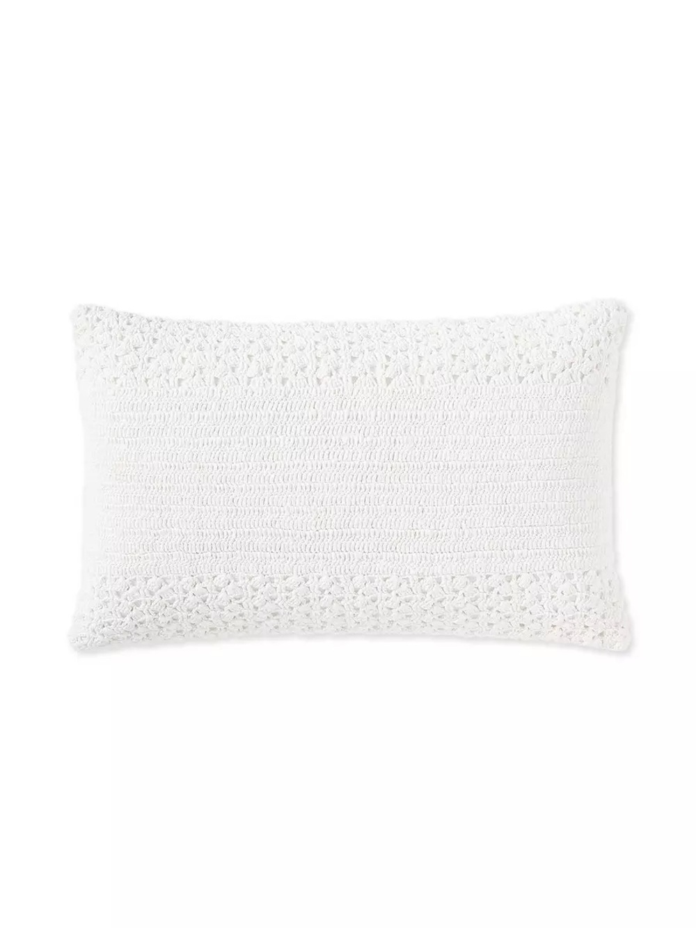 White Crocheted Lumbar Pillow NWT